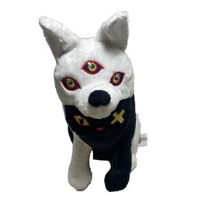 Meow Wolf Plush Cat Dog Hybrid Black White 11" Lil Oak 2020 Rare Stuffed Animal
